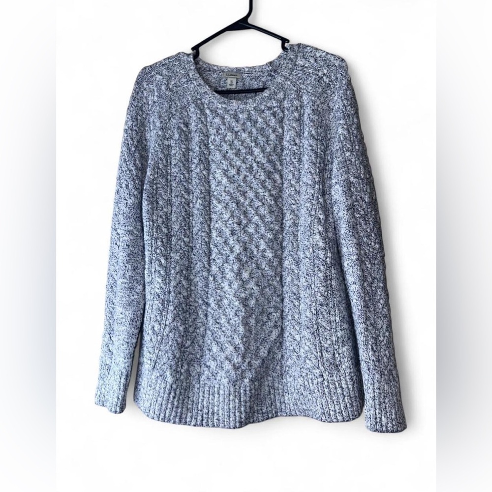 L.L. Bean Double L Mixed-Cable Crewneck Sweater